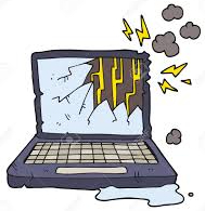  Cartoon of a broken Chromebook